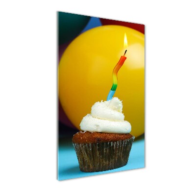 Quadro acrilico verticale Cupcake di compleanno