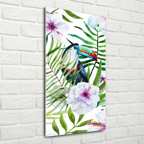 Quadro in vetro acrilico verticale Modello hawaiano