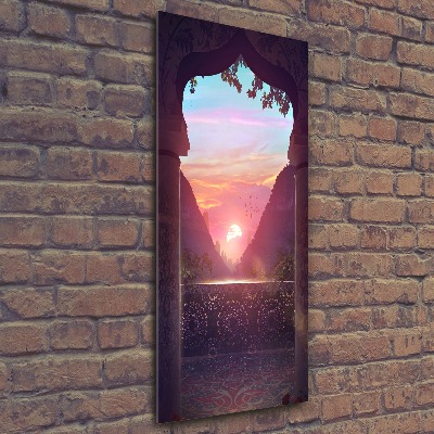 Quadro vetro acrilico verticale Architettura orientale