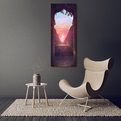 Quadro vetro acrilico verticale Architettura orientale