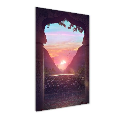 Quadro vetro acrilico verticale Architettura orientale