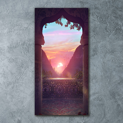 Quadro vetro acrilico verticale Architettura orientale