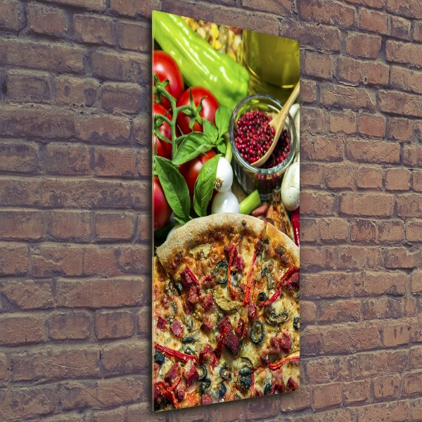 Quadro stampa su vetro acrilico verticale Pizza