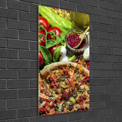 Quadro stampa su vetro acrilico verticale Pizza