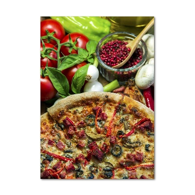 Quadro stampa su vetro acrilico verticale Pizza