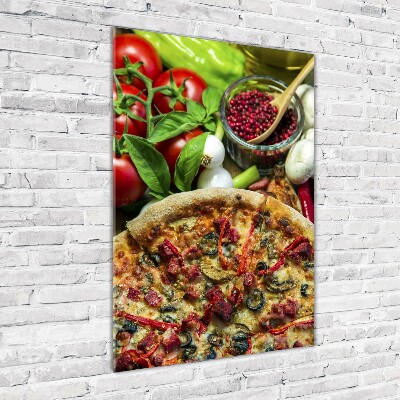 Quadro stampa su vetro acrilico verticale Pizza
