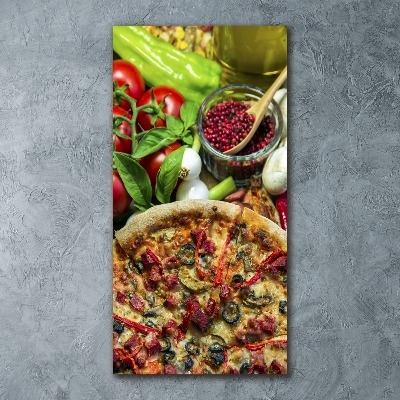 Quadro stampa su vetro acrilico verticale Pizza