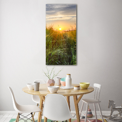 Quadro in vetro acrilico verticale Campo di grano