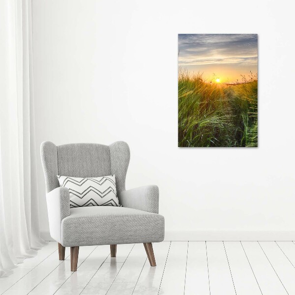 Quadro in vetro acrilico verticale Campo di grano