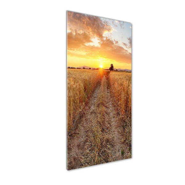 Quadro acrilico verticale Campo di grano