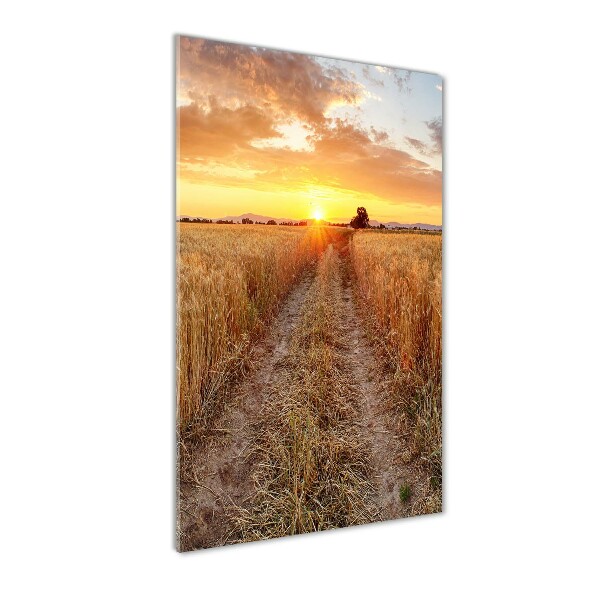 Quadro acrilico verticale Campo di grano
