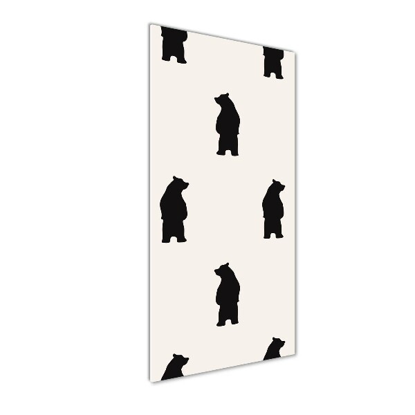 Quadro acrilico verticale Piccoli orsi