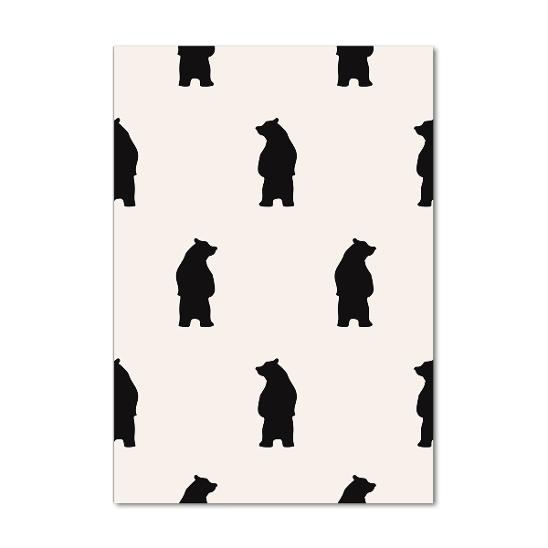 Quadro acrilico verticale Piccoli orsi