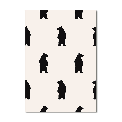 Quadro acrilico verticale Piccoli orsi