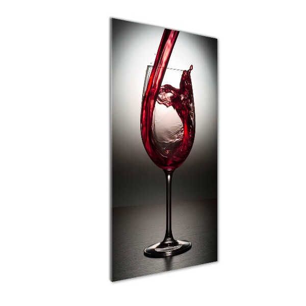 Quadro acrilico verticale Vino rosso