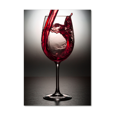Quadro acrilico verticale Vino rosso