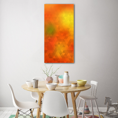 Quadro stampa su vetro acrilico verticale Triangoli astratti