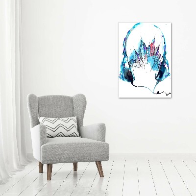 Quadro acrilico verticale Musica della città