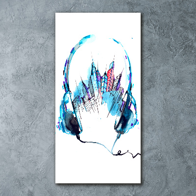 Quadro acrilico verticale Musica della città