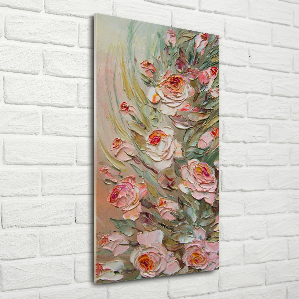 Quadro vetro acrilico verticale Rose