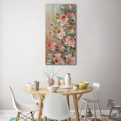 Quadro vetro acrilico verticale Rose