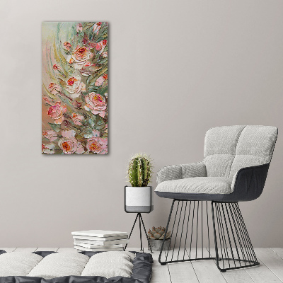 Quadro vetro acrilico verticale Rose