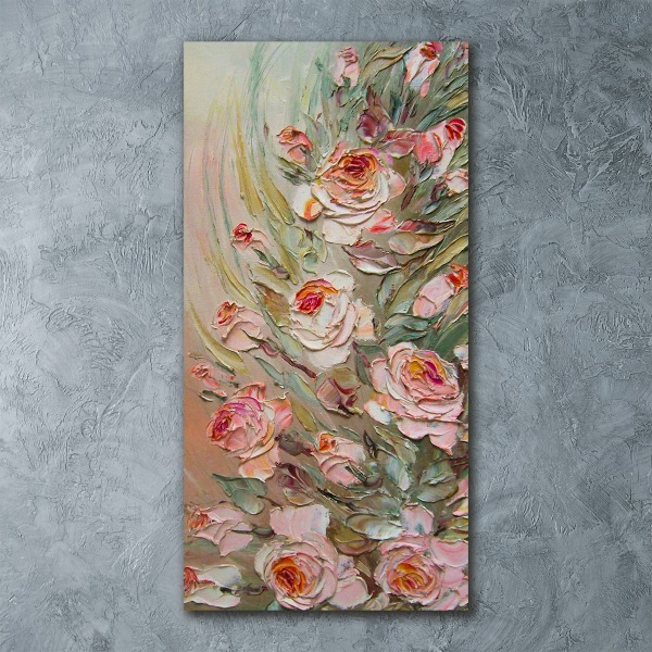 Quadro vetro acrilico verticale Rose