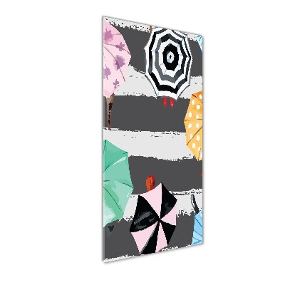 Quadro acrilico verticale Ombrelli colorati