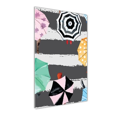 Quadro acrilico verticale Ombrelli colorati