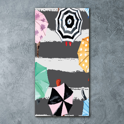 Quadro acrilico verticale Ombrelli colorati