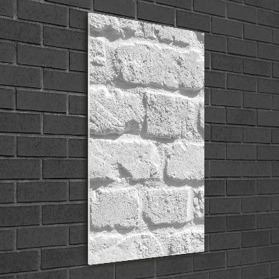 Quadro in vetro acrilico verticale Muro di mattoni