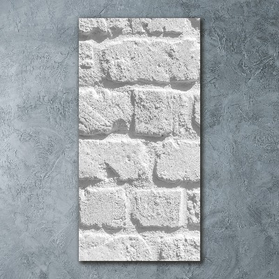 Quadro in vetro acrilico verticale Muro di mattoni