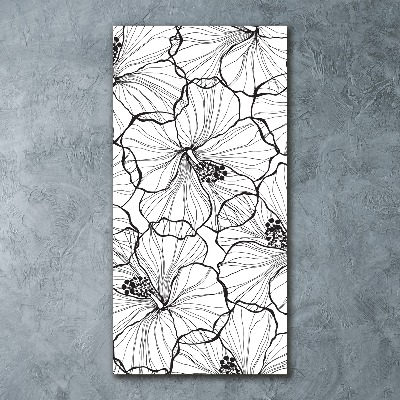 Quadro stampa su vetro acrilico verticale Ibisco