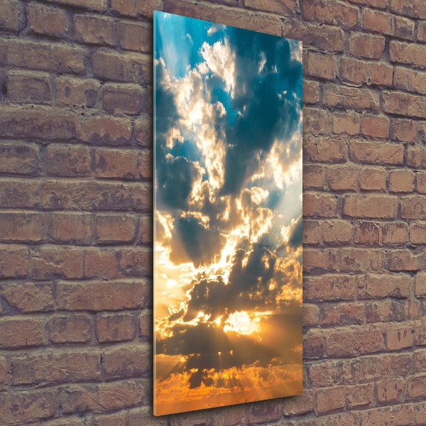 Quadro acrilico verticale Nuvole nel cielo