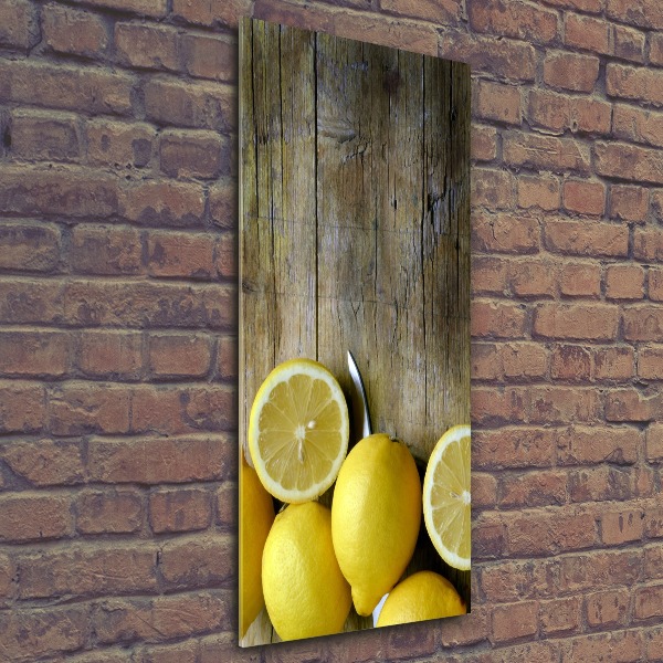 Quadro vetro acrilico verticale Limoni
