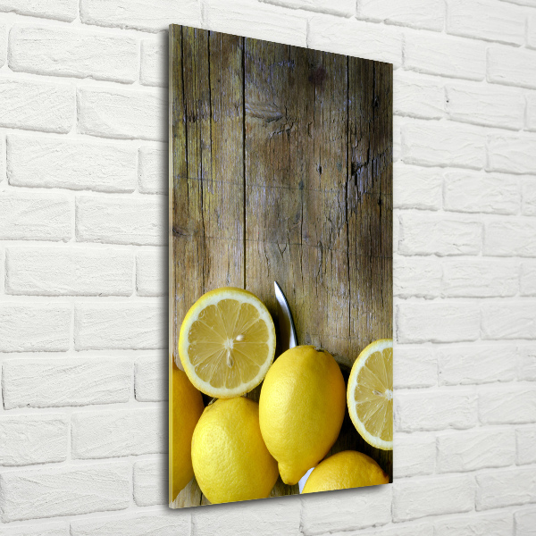 Quadro vetro acrilico verticale Limoni
