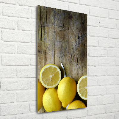 Quadro vetro acrilico verticale Limoni