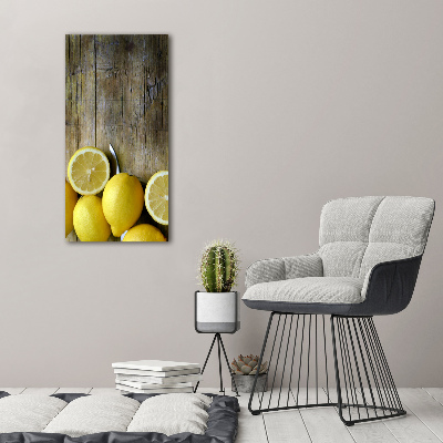 Quadro vetro acrilico verticale Limoni