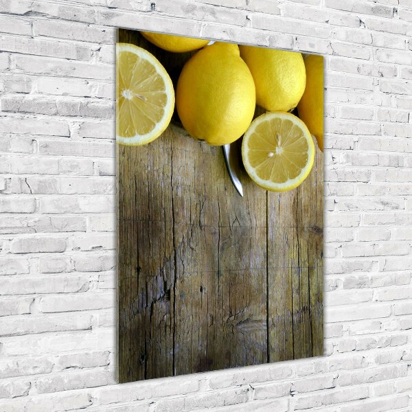 Quadro vetro acrilico verticale Limoni