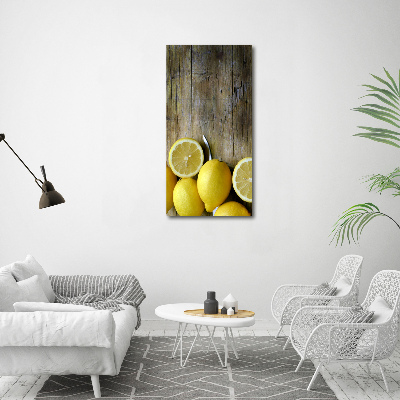 Quadro vetro acrilico verticale Limoni