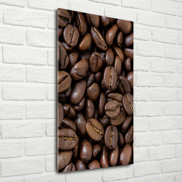 Quadro acrilico verticale Chicchi di caffè