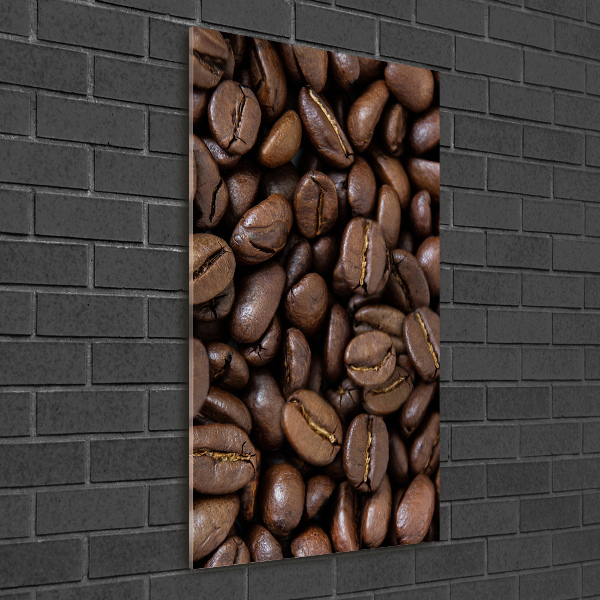 Quadro acrilico verticale Chicchi di caffè