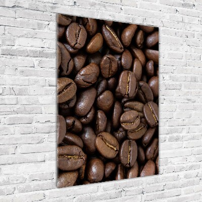 Quadro acrilico verticale Chicchi di caffè