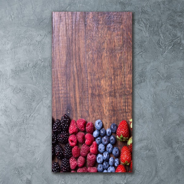Quadro acrilico verticale Frutti di bosco