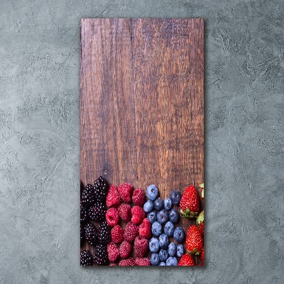 Quadro acrilico verticale Frutti di bosco