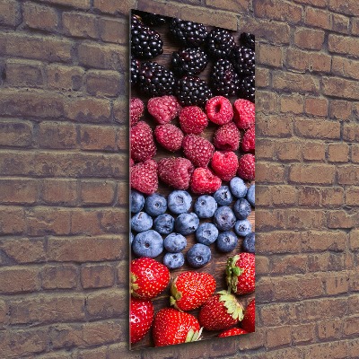 Quadro vetro acrilico verticale Frutti di bosco
