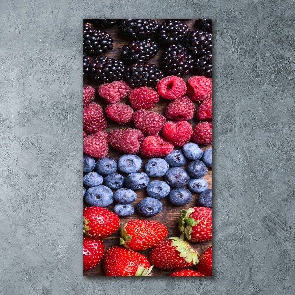 Quadro vetro acrilico verticale Frutti di bosco
