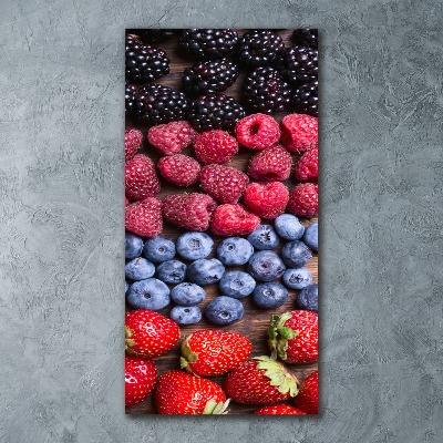 Quadro vetro acrilico verticale Frutti di bosco