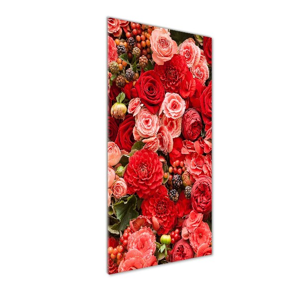 Quadro stampa su vetro acrilico verticale Un mazzo di fiori