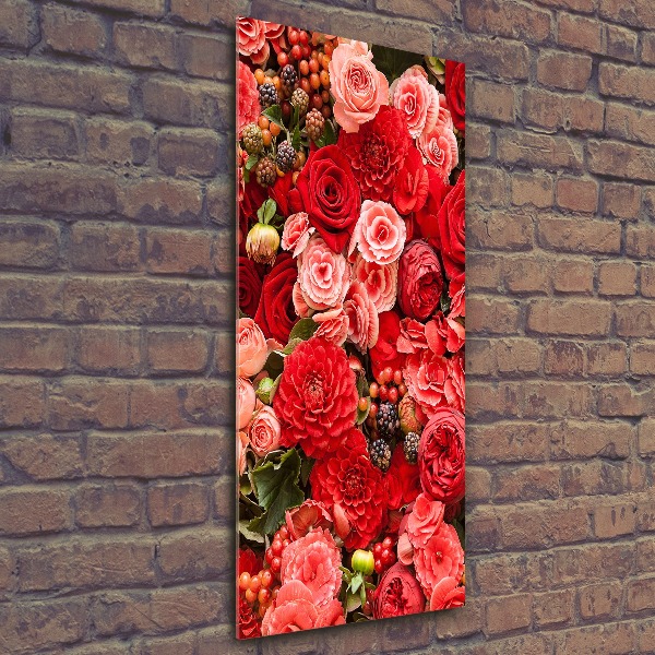 Quadro stampa su vetro acrilico verticale Un mazzo di fiori